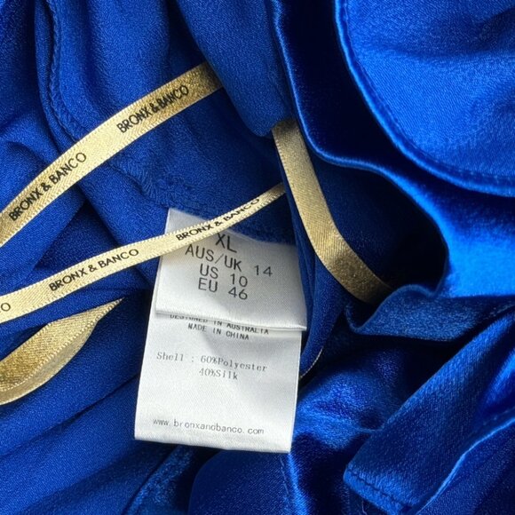 🆕 BRONX & BANCO 🧿 NWOT Aurora Cobalt Blue Gown, Sz XL / US 10 - Picture 15 of 16
